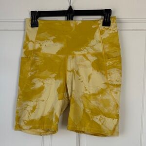 Target All in Motion Yellow Tie-Dye Athletic Biker Shorts medium